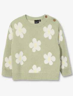 Knit Floral Sweater - Baby Girl