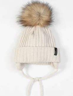 Knit Pompom Beanie - Baby