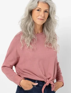 Knit Sweater with Front Tie