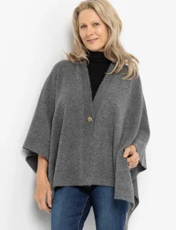 Knit V-neck Poncho