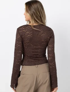 Lace V-neck T-shirt