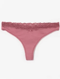 Lace Waist Thong Panty