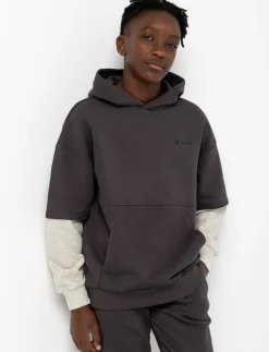 Layered-sleeve Hoodie