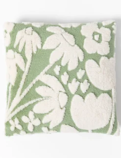 Leaf Print Jacquard Sherpa Cushion