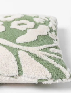 Leaf Print Jacquard Sherpa Cushion