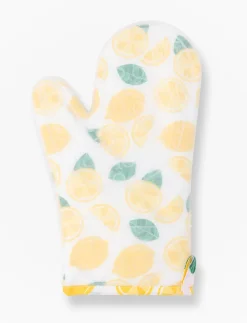 Lemon Print Silicone Oven Mitt