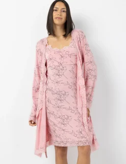 Lightweight Floral Lace Bathrobe