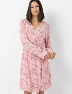Lightweight Floral Lace Bathrobe