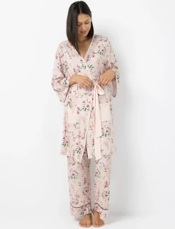 Lightweight Floral-print Bathrobe