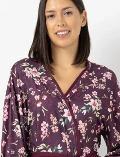 Lightweight Floral-print Bathrobe