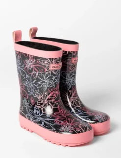 Lined Floral Rain Boots - Little Girl