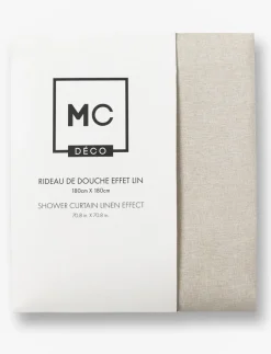 Linen Effect Shower Curtain