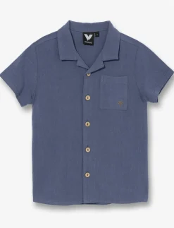 Linen Shirt with Cuban Collar