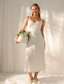 Linen-look dress