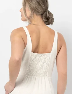 Linen-look dress