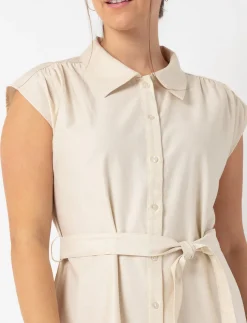 Long Buttoned Dress with Belt