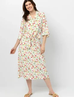 Long Flared Floral Print Skirt