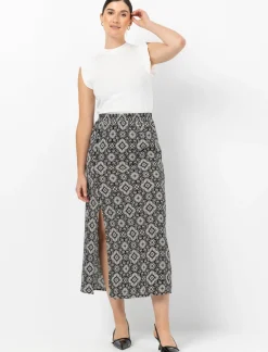 Long Printed Skirt