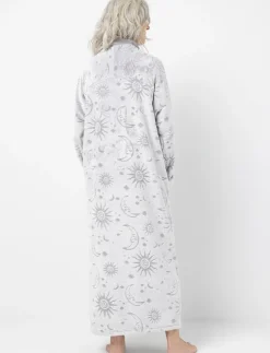Long Zip-up Bathrobe