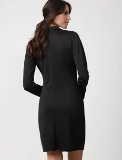 Long-sleeve Dress with Wrap Neckline