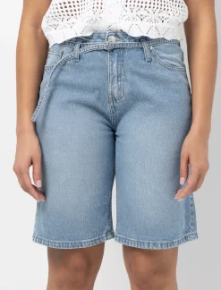 Loose Denim Bermuda Shorts