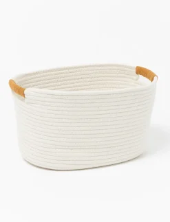 Medium Cotton Rope Basket with Handles