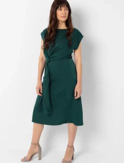 Midi Dress with Front-tie