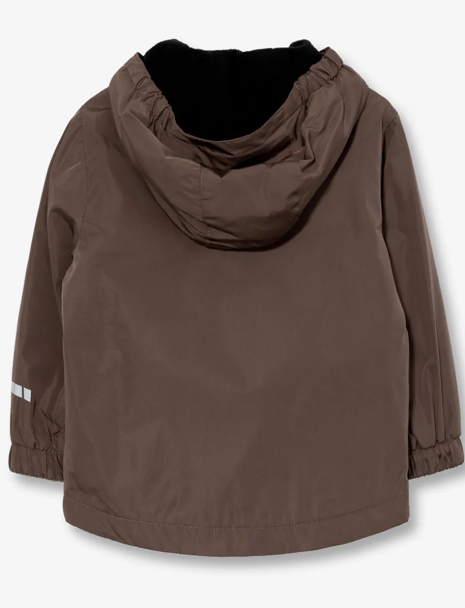 Mid-Season Hooded Jacket with Fleece Lining - Baby Boy