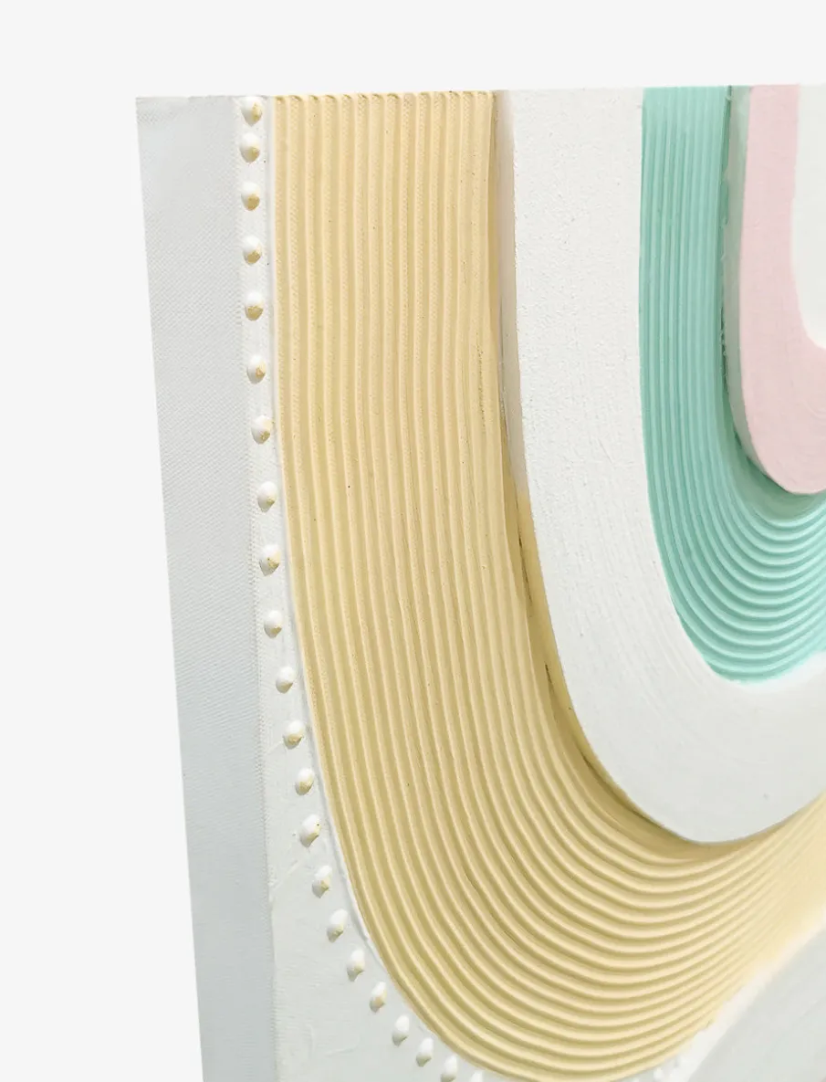 Multicolor Plaster Wall Canvas