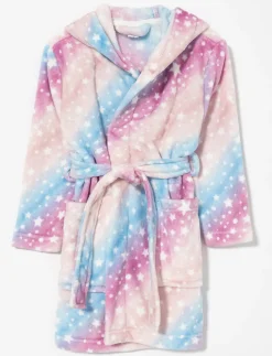 Multicolor Plush Bathrobe - Little Girl