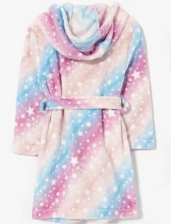 Multicolor Plush Bathrobe - Little Girl