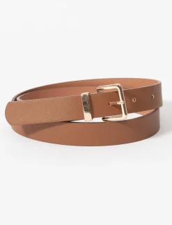 Narrow Belt with Gold Buckle