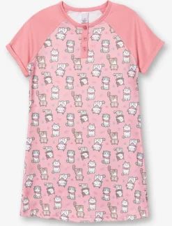 Nightshirt with cat pattern
