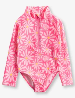One-Piece Rashguard Swimsuit - Little Girls