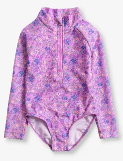 One-Piece Rashguard Swimsuit - Little Girls
