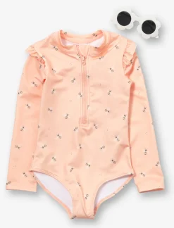 One-Piece Swimsuit with Matching Sunglasses - Little Girls