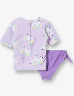 One-piece swimsuit with skin-protective coating