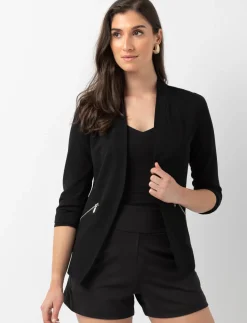 Open-front Blazer with 3/4-sleeve