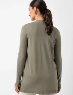Open-front Long-sleeve Cardigan
