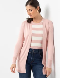 Open-front Long-sleeve Cardigan