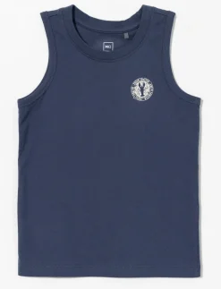 Organic Cotton Back Print Tank Top - Little Boy