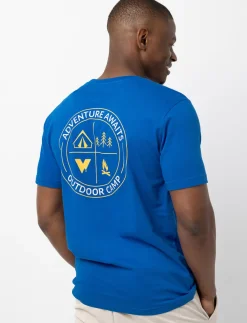 Organic Cotton Crew Neck T-shirt with Back Print