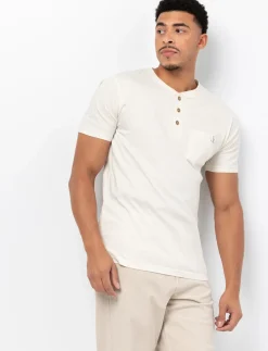 Organic Cotton Henley Collar T-shirt