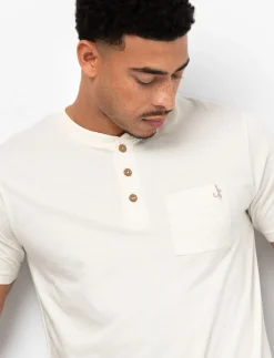 Organic Cotton Henley Collar T-shirt