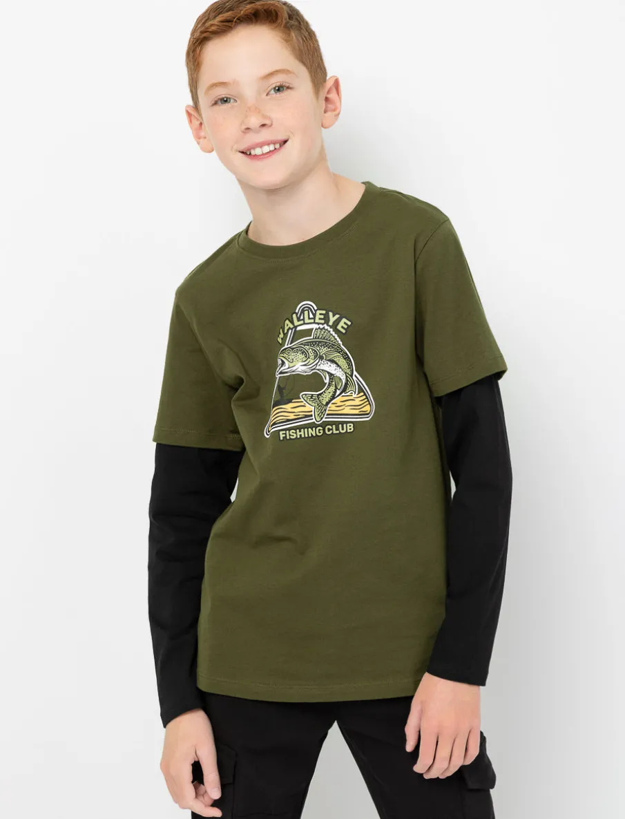 Organic Cotton Layered Sleeve T-shirt