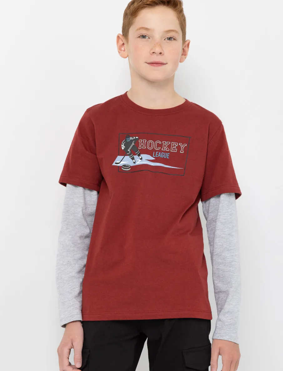 Organic Cotton Layered Sleeve T-shirt