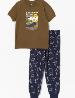 Organic Cotton Printed 2-piece PJ Set - Little Boy