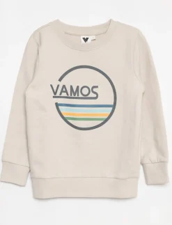 Organic Cotton Printed Sweatshirt - Little Boy