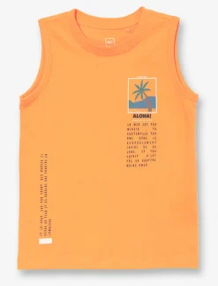 Organic Cotton Printed Tank Top - Little Boy