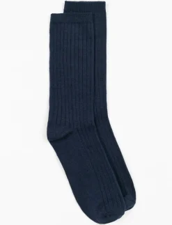 Organic Cotton Ribbed Crew Socks